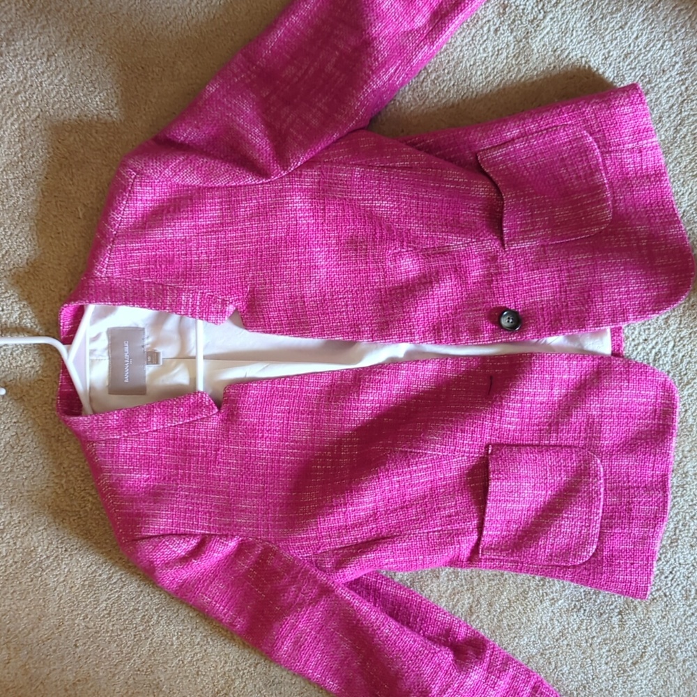 Banana Republic Pink 3/4 sleeve Blazer